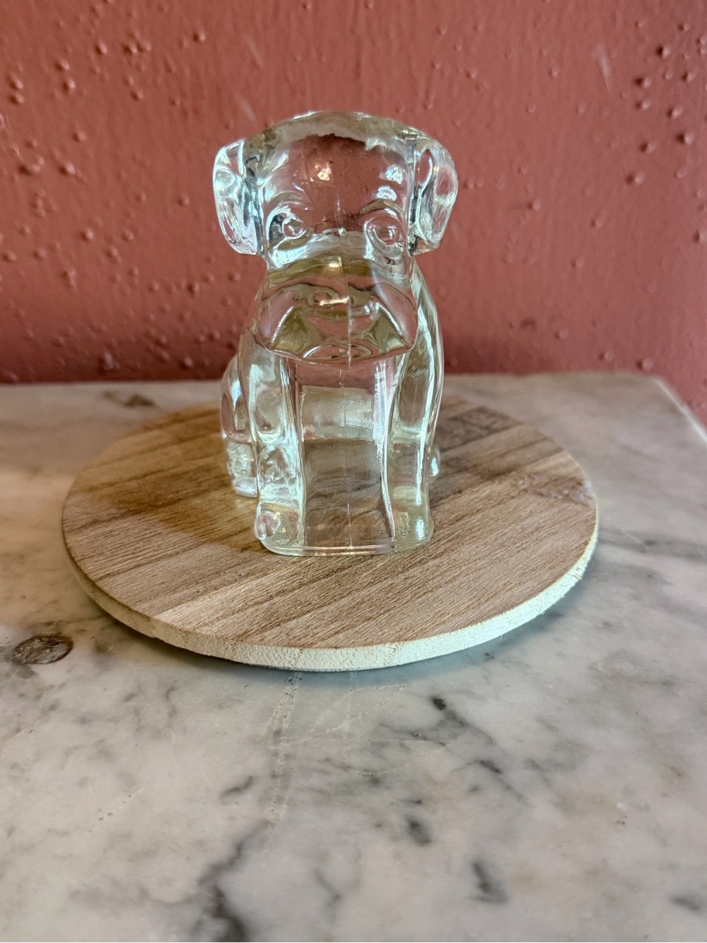 Clear Glass Puppy Figurine - Decorative Home Dining Accent - Picture 2 of 9